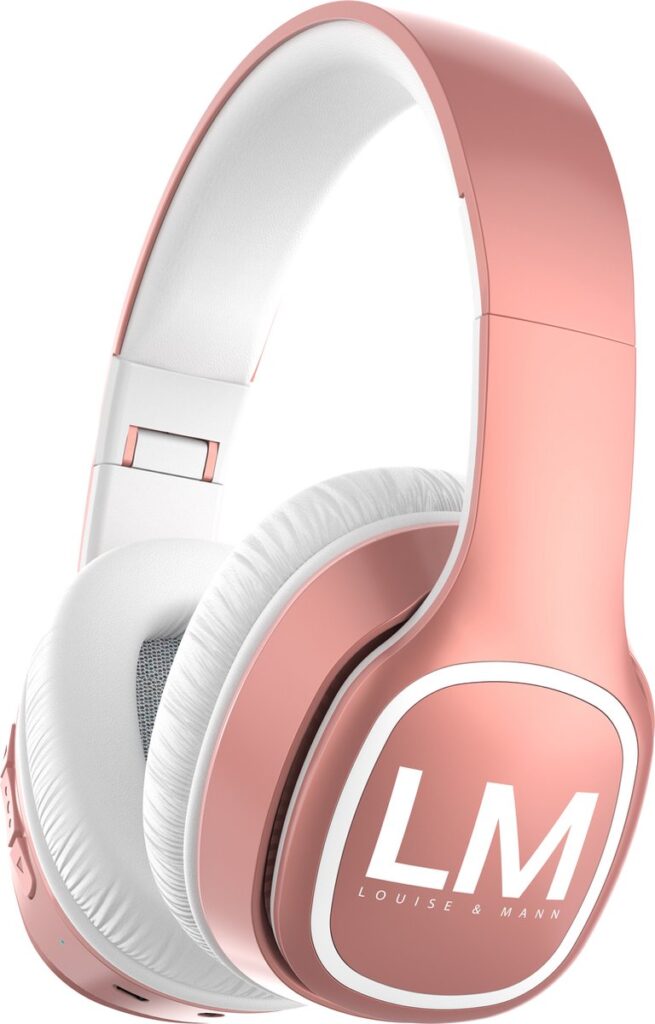 Louise&Mann Symphony Draadloze Over-Ear Koptelefoon - Bluetooth - met Microfoon - incl. Carry Case - Rose Gold