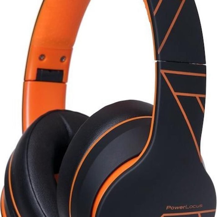 PowerLocus P6 draadloze Over-Ear Koptelefoon Inklapbaar - Bluetooth Hoofdtelefoon - Met microfoon - Zwart/Oranje