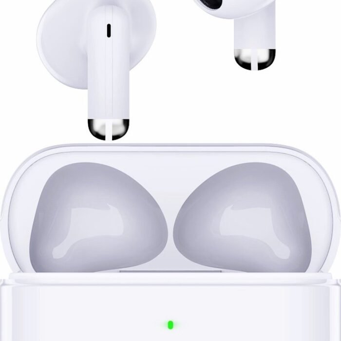 Swissten Minipods - Draadloze Bluetooth oordopjes - Met oplaadcase - Wit