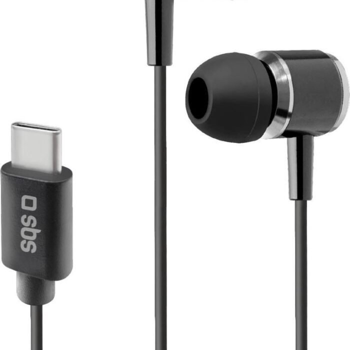 Stereo earset Type-C connector with microphone, black color