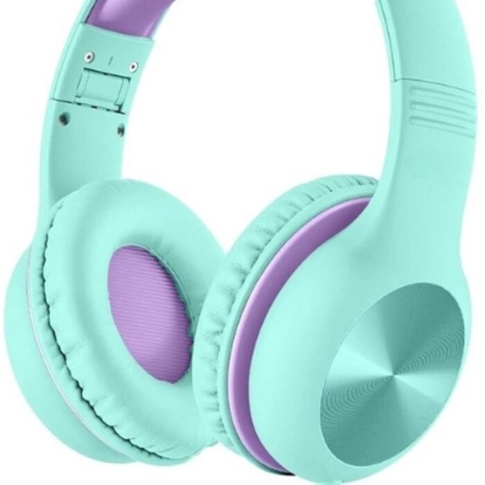 StayPowered Kinderheadset - De Ultieme Veilige en Comfortabele Hoofdtelefoon voor Kinderen - Hoge Audio Kwualiteit - Ingebouwde Volumeregelaar - Verstelbare en Opvouwbaar Ontwerp - Compact Ontwerp - Zeegroen/Blauw - Levering Sneller dan Aangegeven