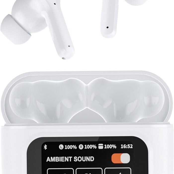 Xssive TWS16 Draadloze Oordopjes met Touch Display - Bluetooth 5.4 - Noise Cancelling - Geschikt voor Apple iPhone Oortjes Draadloos - Wit