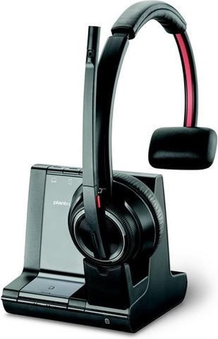 Plantronics Savi W8210/A, UC Monauraal Hoofdband Zwart, Grijs