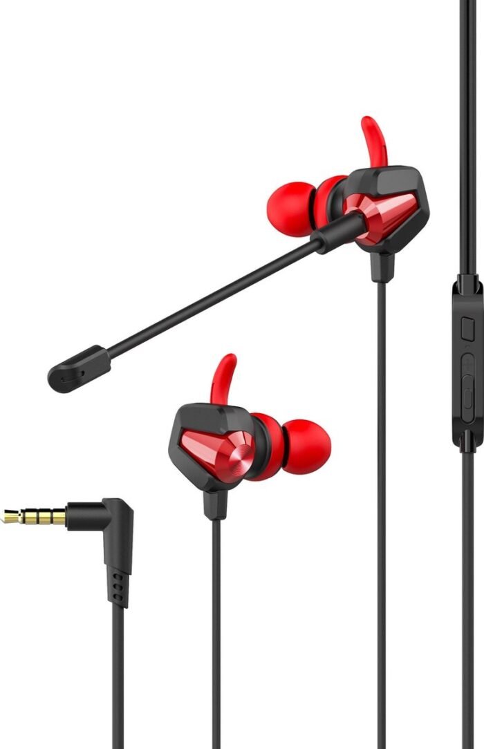NÖRDIC HSL-001 In-ear oordopjes - Microfoon & Control button - Rood