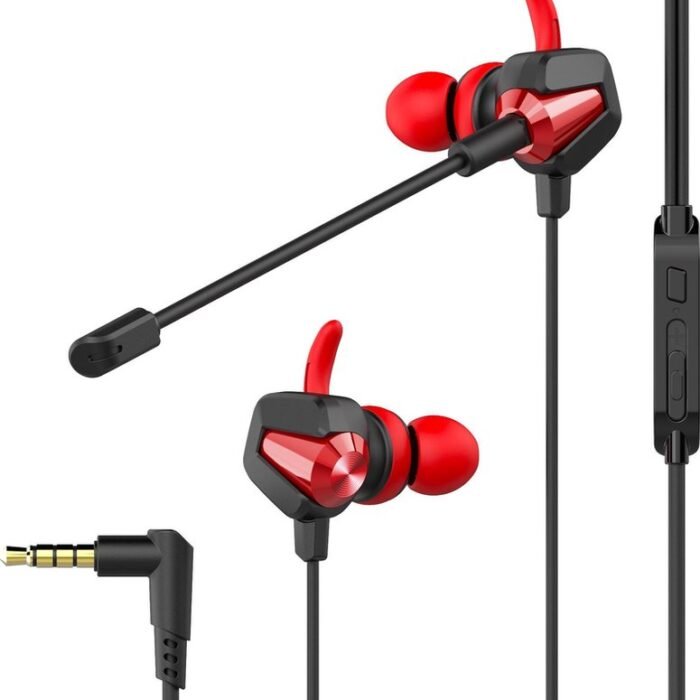 NÖRDIC HSL-001 In-ear oordopjes - Microfoon & Control button - Rood