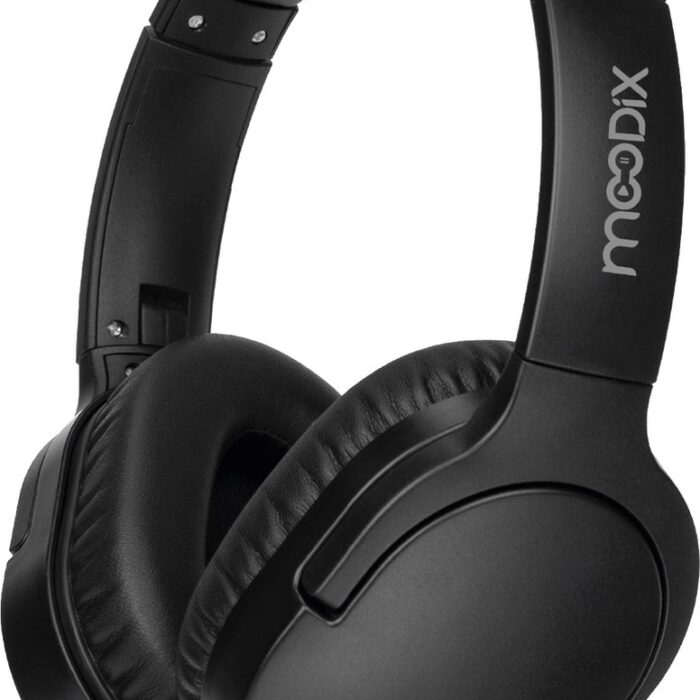 Moodix Draadloos Koptelefoon - On-Ear Hoofdtelefoon met Bluetooth 5.3 - Active Noise Cancelling - 18 uur batterijduur - Compatibel met iOS en Android - Zwart