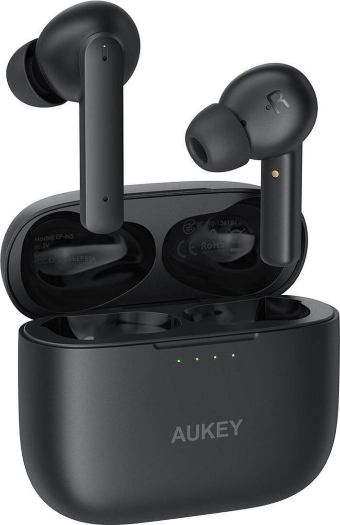 Aukey Draadloze In-ear Oordopjes - Met Ruisonderdrukking - 7 uur Speeltijd - Zwart