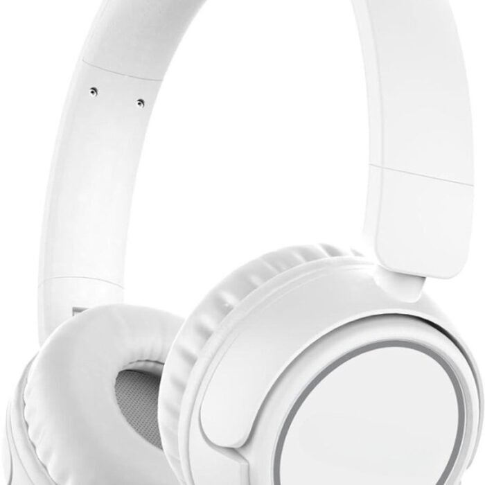 StayPowered Koptelefoon - Veilig & Comfortabel voor Kinderen - 85dB Geluidslimiet - Zacht Memory-Schuim - Ergonomisch Ontwerp - Opvouwbaar & Duurzaam - Verstrengelvrij Kabel - Universele Compatibiliteit - Wit - Levering Sneller dan Aangegeven!