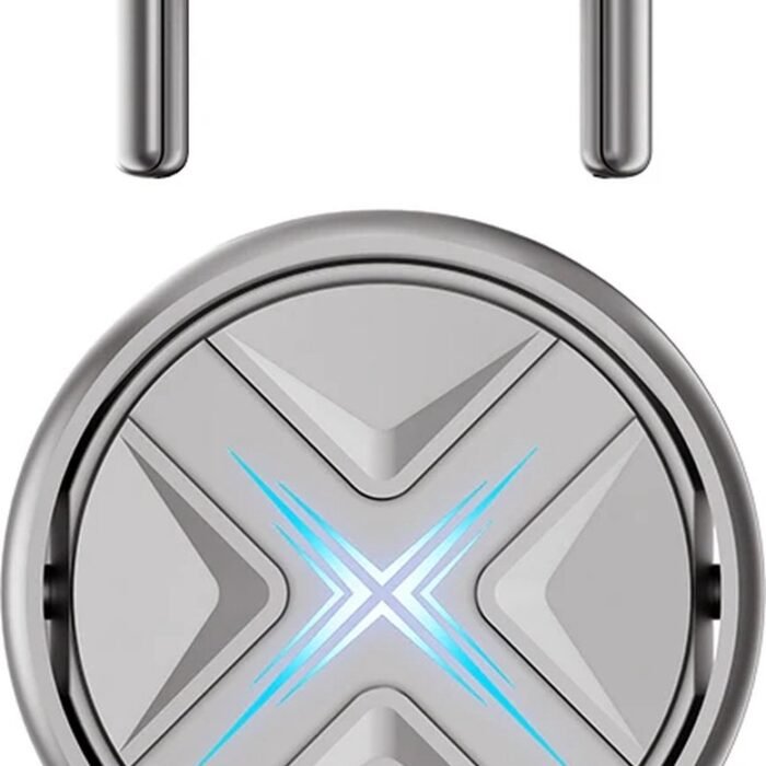 DrPhone FuturX TWS Bluetooth 5.3 Oordopjes - Semi-In-Ear Sport Oortelefoon - RGB Licht met Touch Control - Zilver