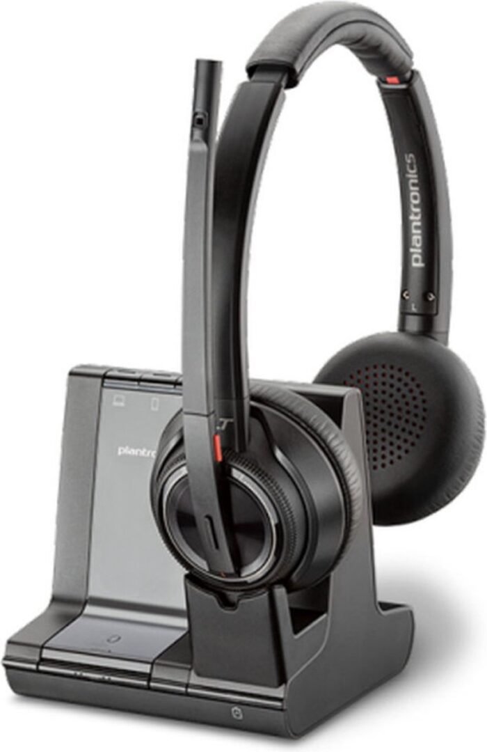 Plantronics Savi W8220-M, MSFT Binaural Head-band Black
