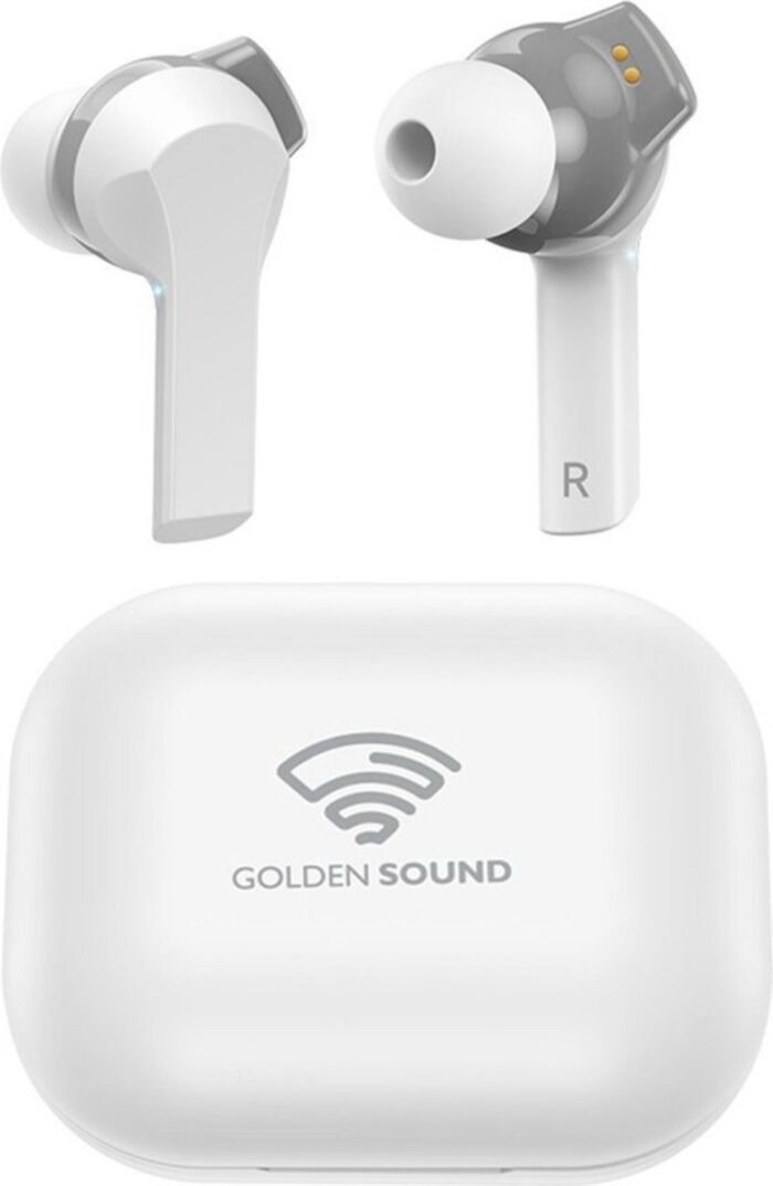 Golden Sound draadloze oordopjes - Bluetooth oordopjes - Sport oordopjes - Bluetooth Oortjes - Geschikt voor elke laptop en smartphone - Wit - Active Noise cancelling