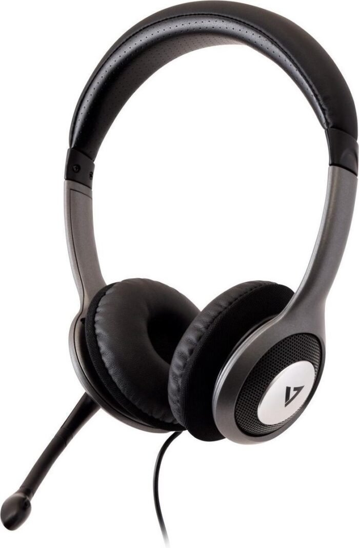 Headphones with Microphone V7 HU521-2EP Black