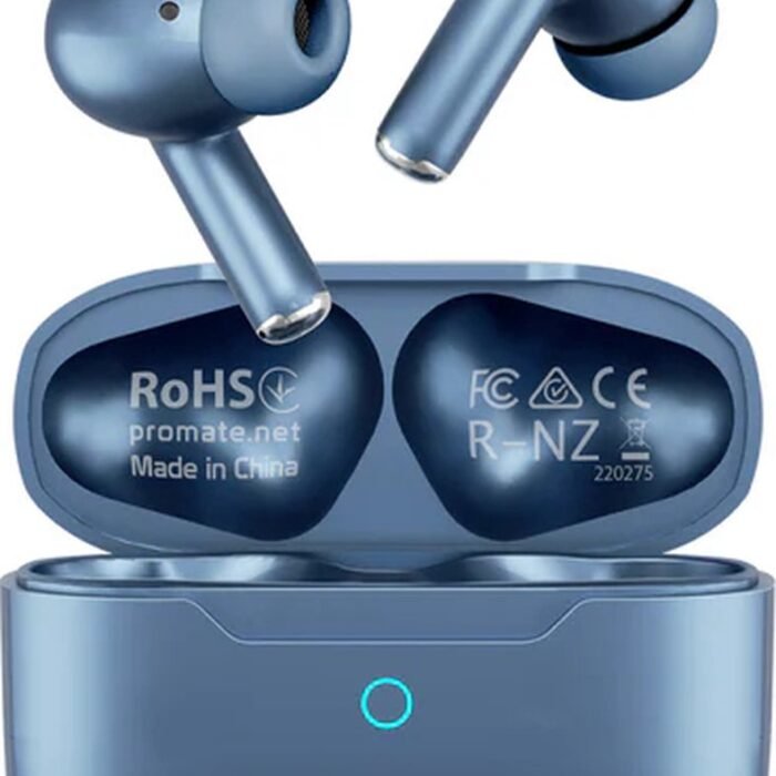 ProMate® ProPods - True Wireless Earbuds - Actieve Ruisonderdrukking - IntelliTouch Bediening - Bluetooth 5.3 - 25 Uur Speeltijd - Ergonomisch Ontwerp - Hoge-Fidelity Audio - Waterbestendig - IPX5 - Comfortabel en Duurzaam - Zwart