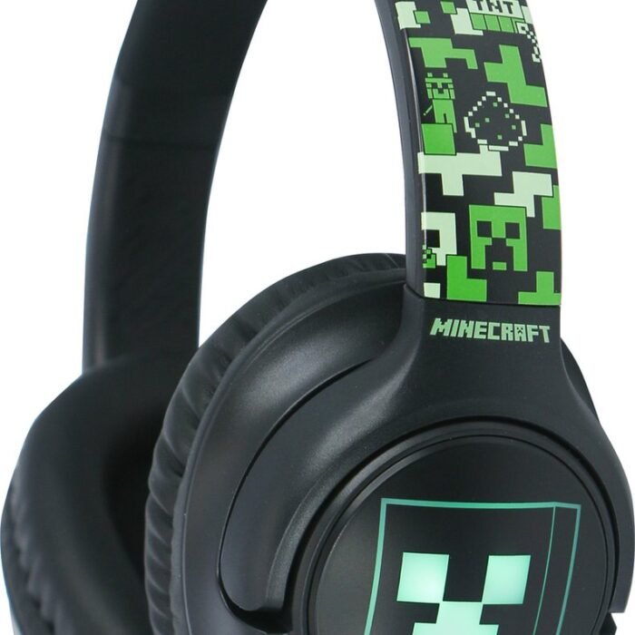 Minecraft - bluetooth koptelefoon over-ear - led lights design - microfoon - 50 uur speeltijd - verstelbaar