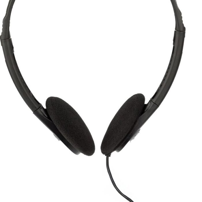 Koptelefoon stereo headset - compact en opvouwbaar - zwart