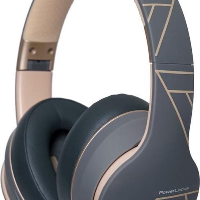 PowerLocus P6 draadloze Over-Ear Koptelefoon Inklapbaar - Bluetooth Hoofdtelefoon - Met microfoon - Asfalt Grijs