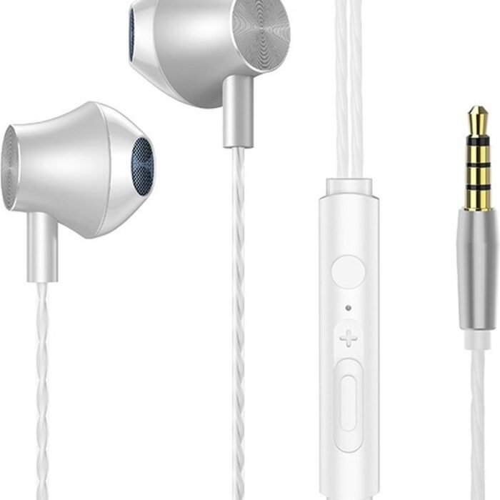 Earpods - Bedrade oortjes - In Ear Oordopjes - Oortjes met Draad en Microfoon - Extra Bass - 3,5mm Jack Aansluiting - 120cm kabel - Wit