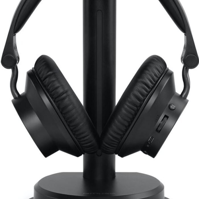 Muse M-285 CTV TV-hoofdtelefoon met Bluetooth-oplaad- en transmissiebasis Zwart