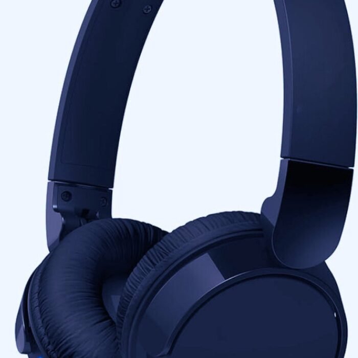 Leichte On-Ear Draadloze Bluetooth Hoofdtelefoon Met Passieve Geluidsisolatie - 55 Uur Afspeeltijd -Natuurlijke Geluid - Heldere Gesprekken - Dynamische Bass - 2 Uur USB Opladen - Blauw