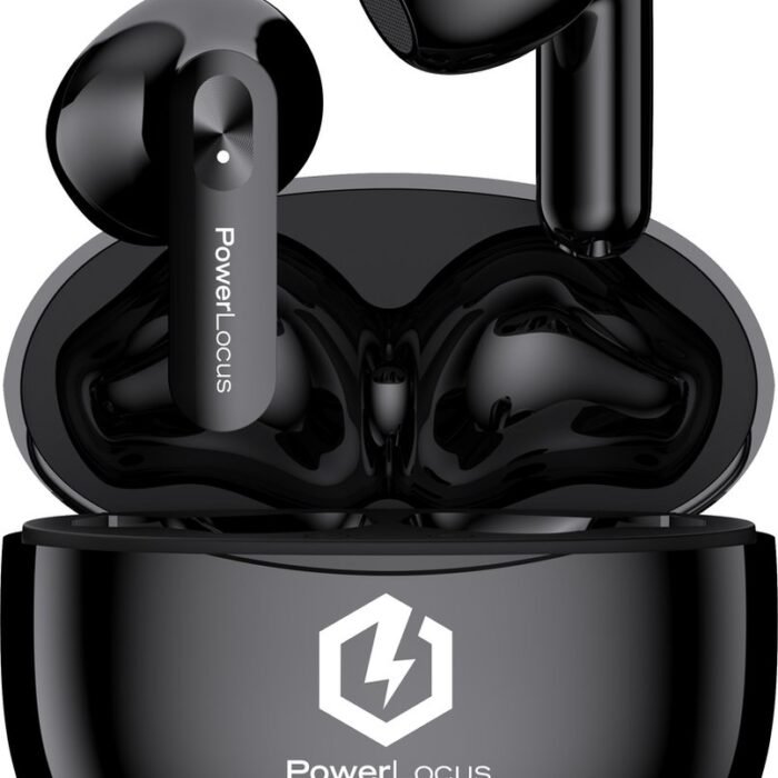 PowerLocus Vibe Draadloze Oordopjes - Bluetooth oordopjes - ENC Microfoon - Touch Sensor Button - Lange Batterijduur - Zweetbestendig - Zwart