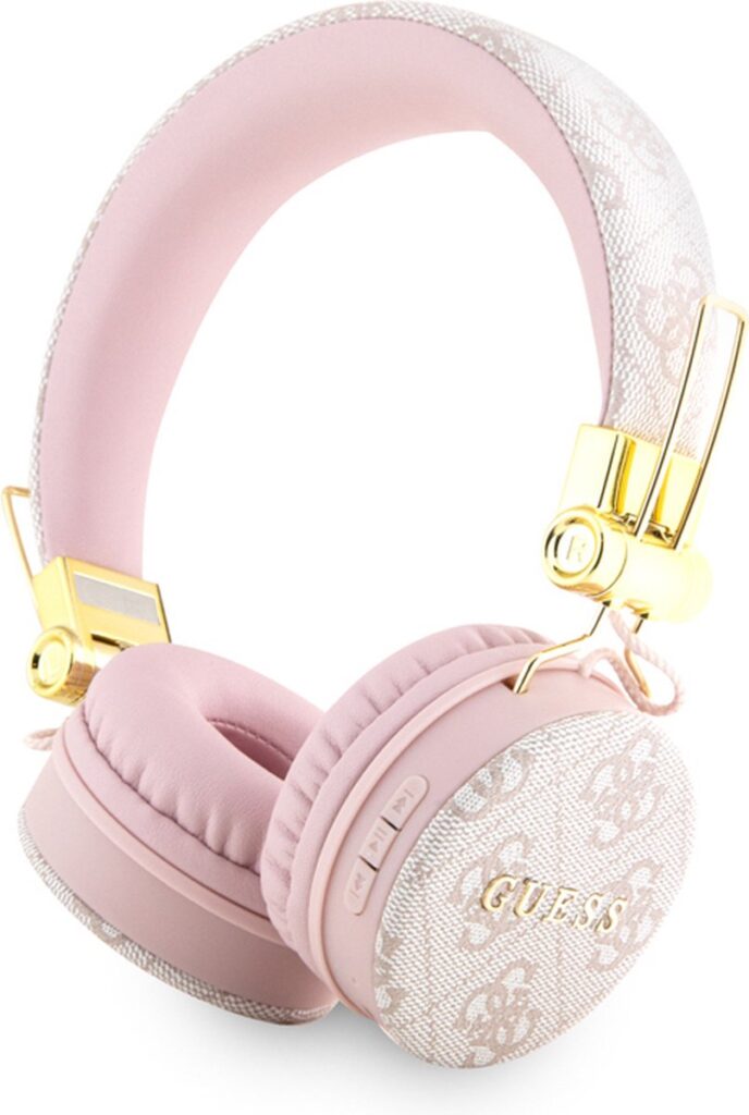 GUESS, Bluetooth-audiokoptelefoon Siri Compatibel IPX4 Gecertificeerd 4G Ontwerp, Roze