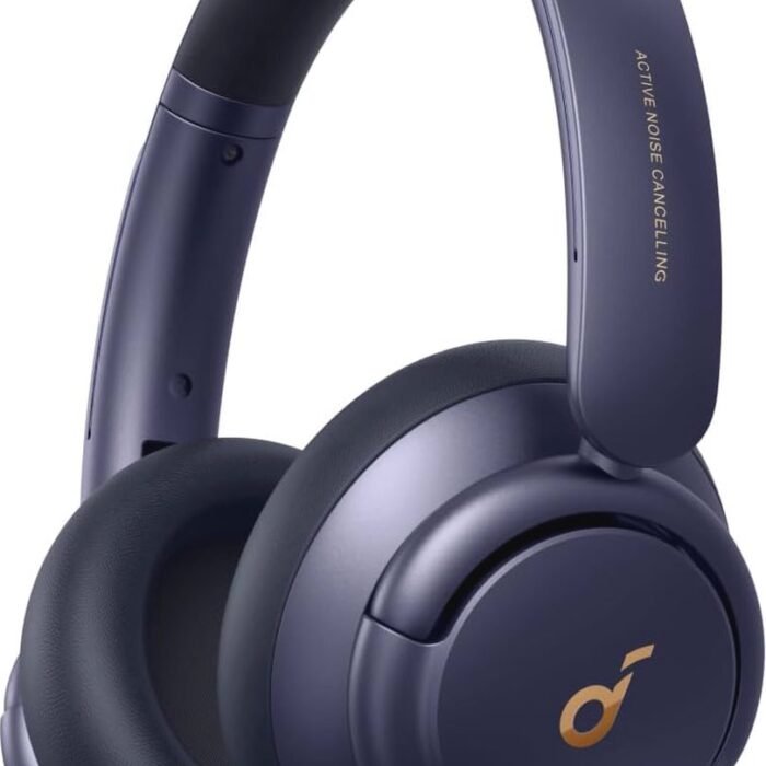 Bluetooth-hoofdtelefoon met actieve ruisonderdrukking, 40 uur batterij leven, Hi-Res geluid, en EQ-in-app (blauw)