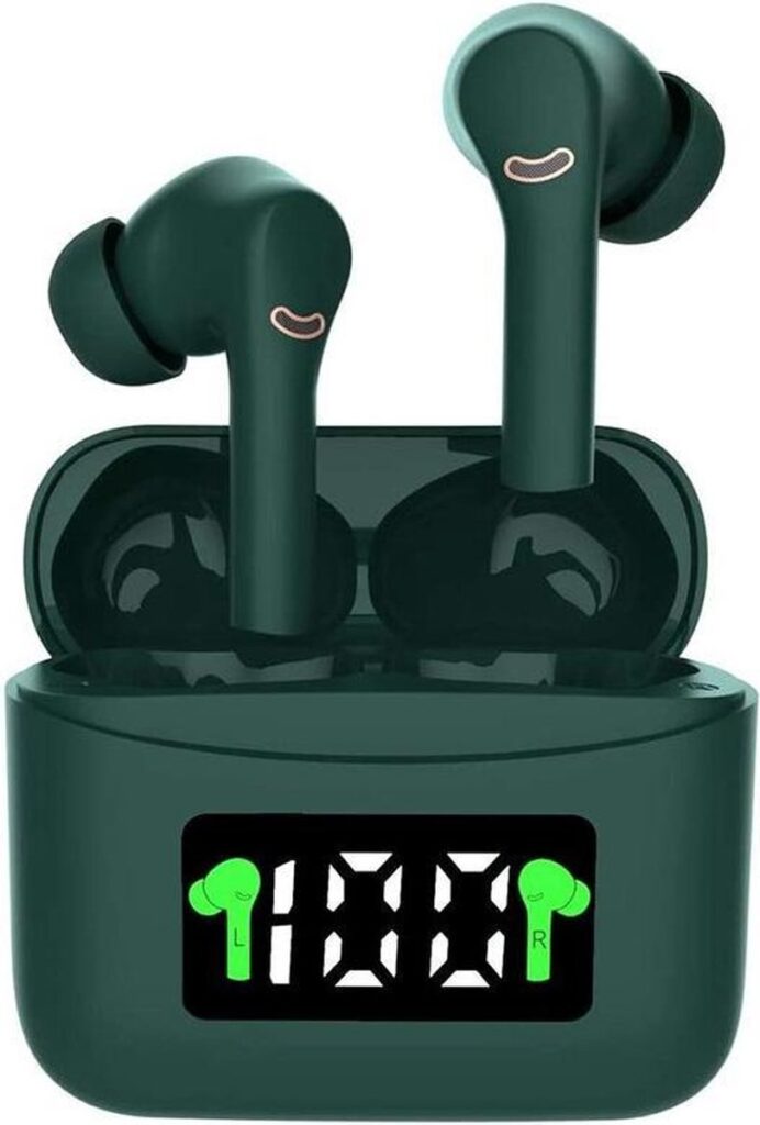 DrPhone G3 Bluetooth 5.2 Draadloze Oordoppen – Hifi Geluid met LED display + Voice Assistent Funtie – IOS & Android – Groen