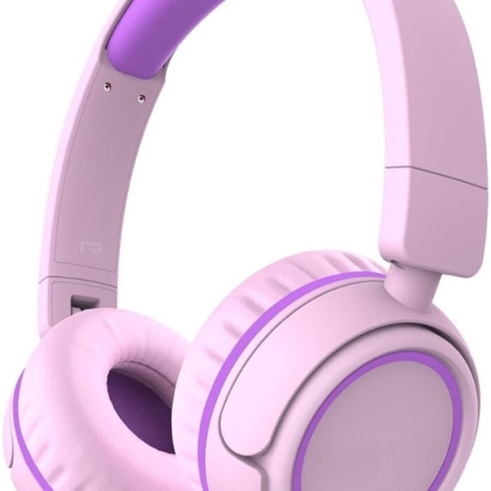 StayPowered Koptelefoon - Veilig & Comfortabel voor Kinderen - 85dB Geluidslimiet - Zacht Memory-Schuim - Ergonomisch Ontwerp - Opvouwbaar & Duurzaam - Verstrengelvrij Kabel - Universele Compatibiliteit - Roze - Levering Sneller dan Aangegeven!