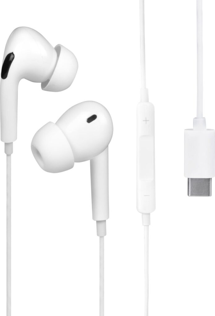 Nuvance - Oortjes met Draad - USB-C Aansluiting - Oordopjes met Draad - In-Ear Oortjes met Draad en Microfoon - Wit
