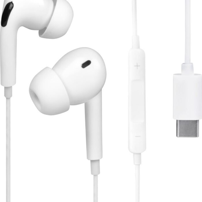 Nuvance - Oortjes met Draad - USB-C Aansluiting - Oordopjes met Draad - In-Ear Oortjes met Draad en Microfoon - Wit