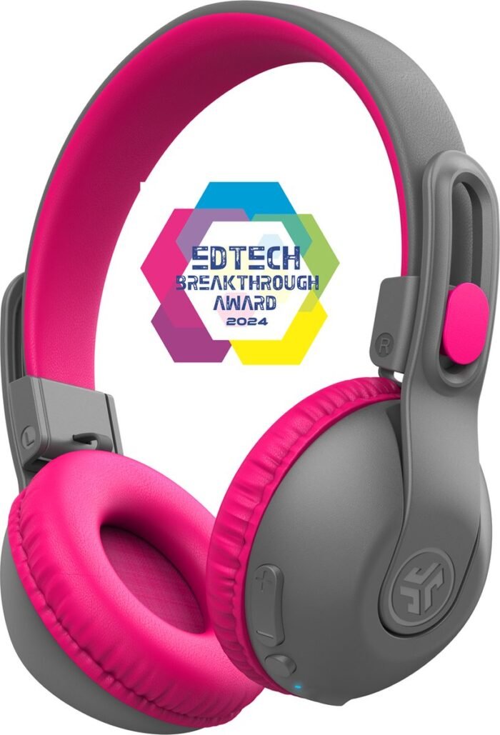 JLab JBuddies Studio 2 Kinder Hoofdtelefoon – Draadloos en Bedraad – Bluetooth Koptelefoon - Volume Safe 85dB/95dB – 65 uur Afspeeltijd – Roze