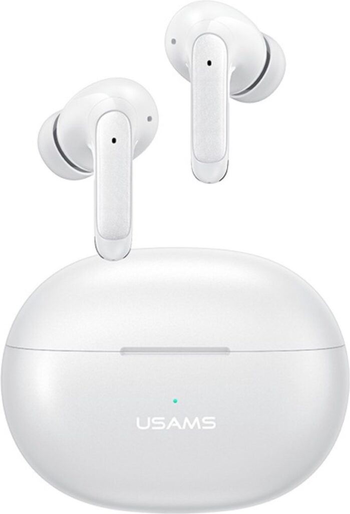 Usams - XD19 - Draadloze In Ear Bluetooth oordopje met ENC Noise concellation en Hifi geluids kwaliteit - Draadloze oortje Bluetooth - Sport oordopjes - bluetooth oordopjes - draadloze oordopjes - oortjes draadloos - in-ear oordopjes - wit