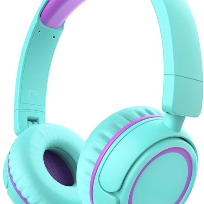 StayPowered Koptelefoon - Veilig & Comfortabel voor Kinderen - 85dB Geluidslimiet - Zacht Memory-Schuim - Ergonomisch Ontwerp - Opvouwbaar & Duurzaam - Verstrengelvrij Kabel - Universele Compatibiliteit - Lichtblauw - Levering Sneller dan Aangegeven!