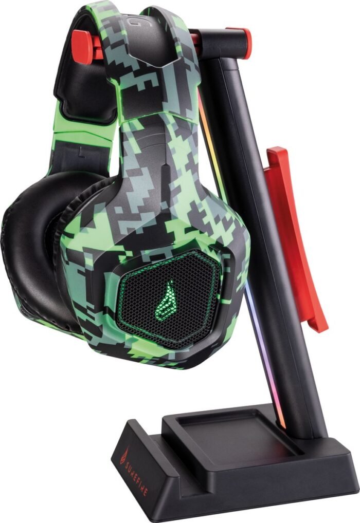 Vinson N1 Duo Gaming RGB Headset Stand Zwart