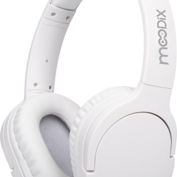 Moodix Draadloos Koptelefoon - On-Ear Hoofdtelefoon met Bluetooth 5.3 - Active Noise Cancelling - 18 uur batterijduur - Compatibel met iOS en Android - Wit