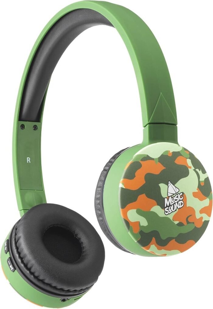Bluetooth Hoofdtelefoon met Uitschuifbare Hoofdband en 20u Speeltijd - Camou-patroon