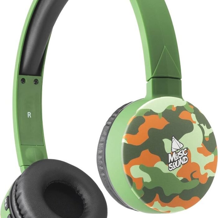 Bluetooth Hoofdtelefoon met Uitschuifbare Hoofdband en 20u Speeltijd - Camou-patroon