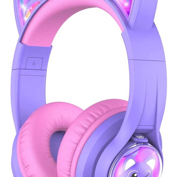Bluetooth Hoofdtelefoon voor Kinderen met Volumeregelaar - Verstelbaar en Comfortabel - Ideaal voor School, Tablet, Mobiele Telefoon en TV