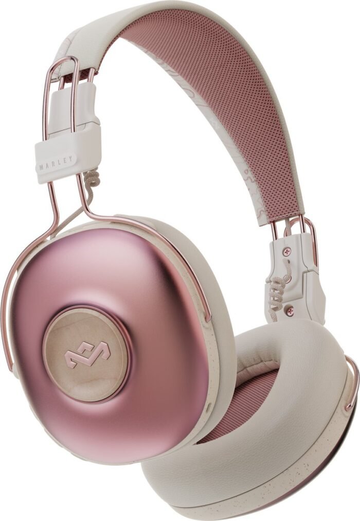 House of Marley Positive Vibration Frequency Bluetooth Koptelefoon - Hoofdtelefoon Draadloos - Overear Design - Met Microfoon - 34 uur batterij - Duurzaam - Roze