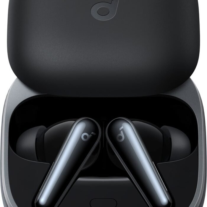 soundcore Liberty 5 by Anker, draadloze oordoppen met noise-cancelling, 2x sterkere stemonderdrukking, realtime adaptieve noise canceling, snelladen, Dolby Audio, heldere gesprekken met 6 microfoons en AI, lange batterijduur