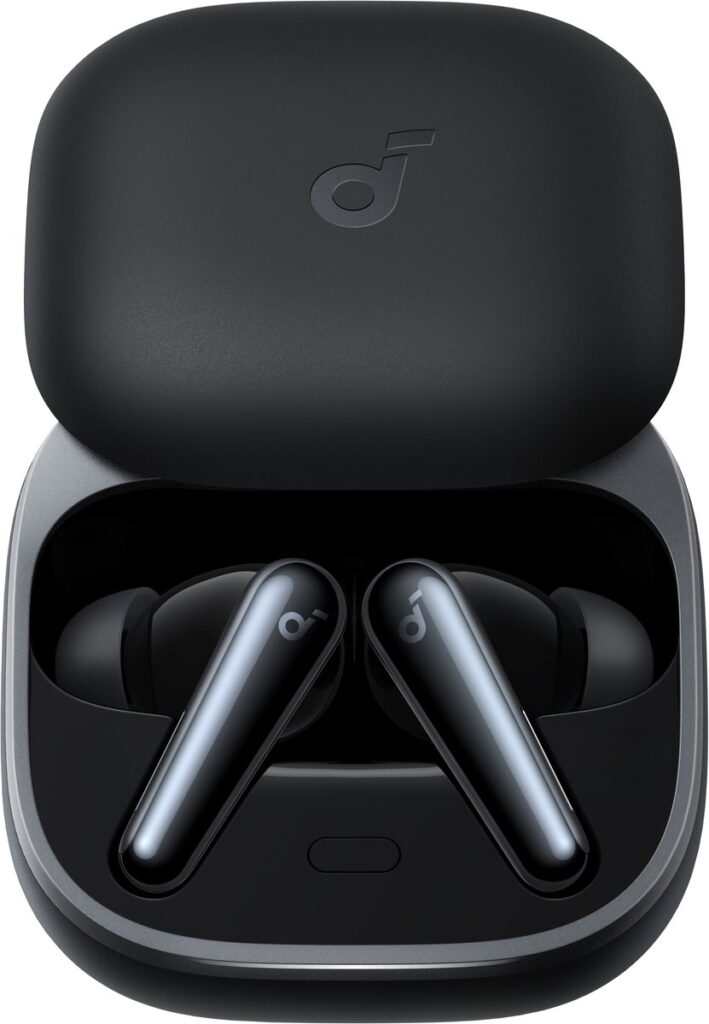 soundcore Liberty 5 by Anker, draadloze oordoppen met noise-cancelling, 2x sterkere stemonderdrukking, realtime adaptieve noise canceling, snelladen, Dolby Audio, heldere gesprekken met 6 microfoons en AI, lange batterijduur