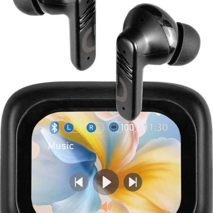 Draadloze Oordopjes Bluetooth oortjes draadloos - draadloze koptelefoons - Powerbank Case met Touchscreen - Active Noise Cancelling (ANC) - Zwart