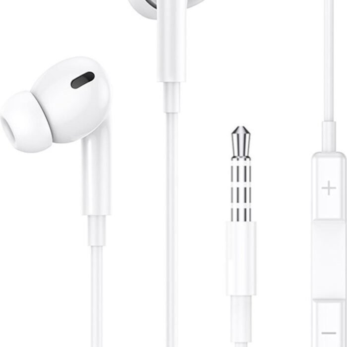 USAMS Bedrade In-Ear Oordopjes 1.2m - 3.5mm AUX aansluiting - Wit