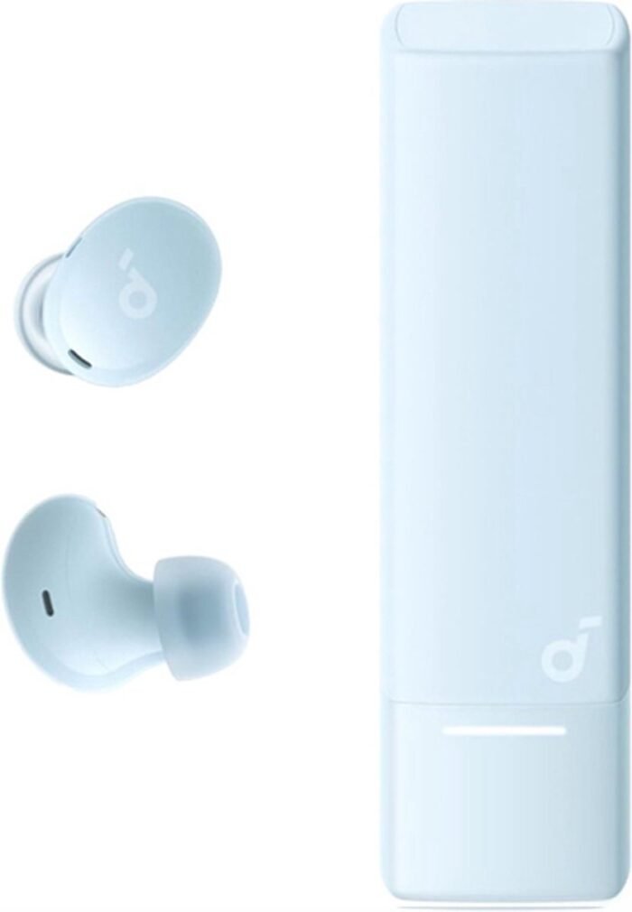 soundcore A30i NEW, noise cancelling oordopjes, lipstick-vormig ontwerp, klein, lichtgewicht comfort, helder geluid, 24 uur speeltijd, IP54, draadloze oordopjes, Bluetooth 5.4-L-Light Blauw