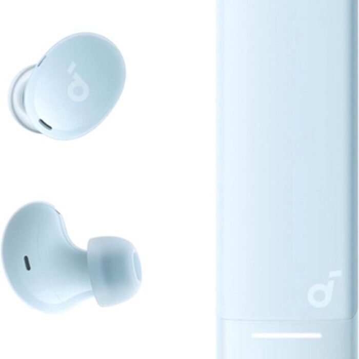 soundcore A30i NEW, noise cancelling oordopjes, lipstick-vormig ontwerp, klein, lichtgewicht comfort, helder geluid, 24 uur speeltijd, IP54, draadloze oordopjes, Bluetooth 5.4-L-Light Blauw