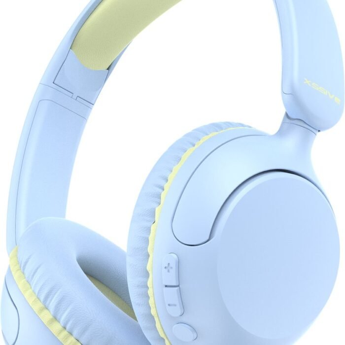 Xssive WKH02 Koptelefoon Kinderen - Bluetooth 5.4 - Kinder Koptelefoon Draadloos, Microfoon & Volumebegrenzing - Vanaf 2 jaar - Verstelbaar - Blauw