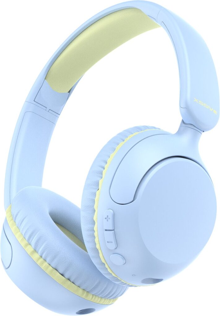 Xssive WKH02 Koptelefoon Kinderen - Bluetooth 5.4 - Kinder Koptelefoon Draadloos, Microfoon & Volumebegrenzing - Vanaf 2 jaar - Verstelbaar - Blauw