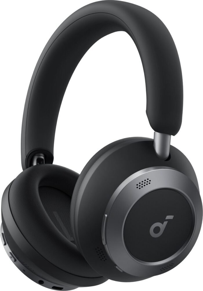 soundcore by Anker Space One Pro Draadloze Over-ear Koptelefoon Zwart - Headphones - Active Noise Cancelling, Multipoint Connection, 60 uur Accuduur, Bluetooth 5.3, LDAC, Hi-Res Certified, klein opvouwbaar