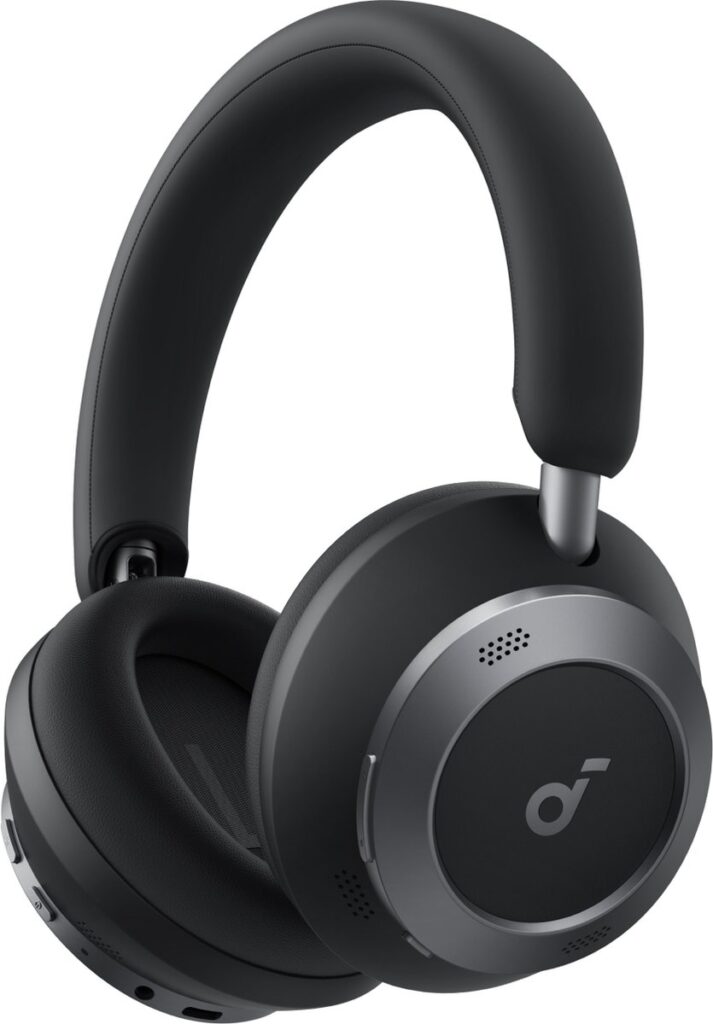 soundcore by Anker Space One Pro Draadloze Over-ear Koptelefoon Zwart - Headphones - Active Noise Cancelling, Multipoint Connection, 60 uur Accuduur, Bluetooth 5.3, LDAC, Hi-Res Certified, klein opvouwbaar