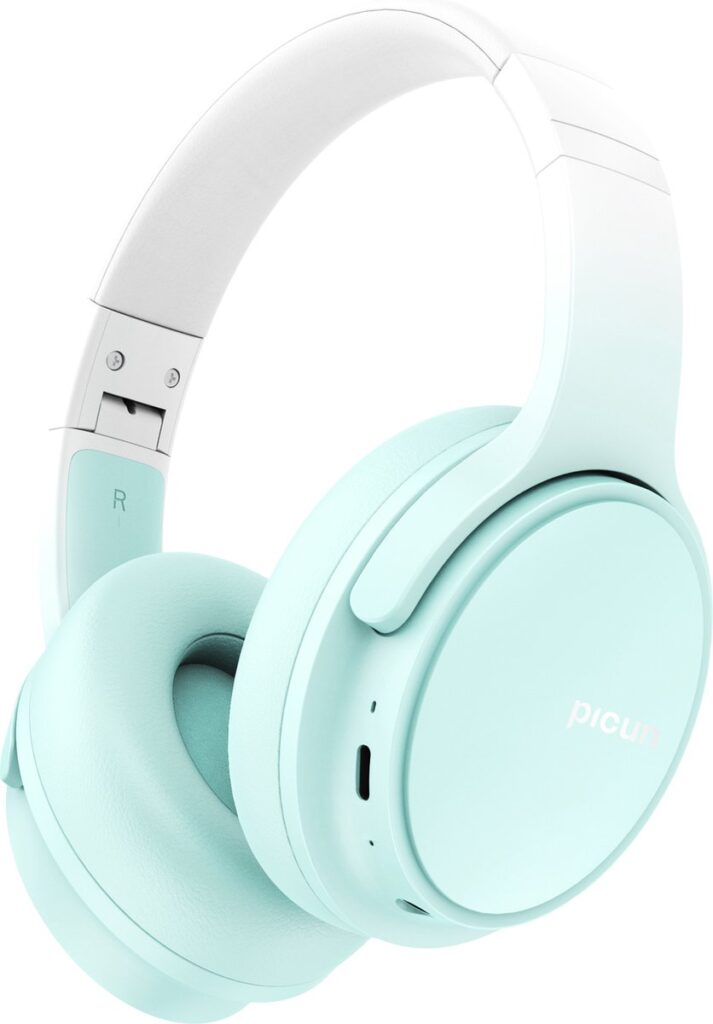 Picun queen - draadloze koptelefoon/hoofdtelefoon - touch controle – call pickup - Ingebouwde HD-microfoon – dual devices connected – munt-groen
